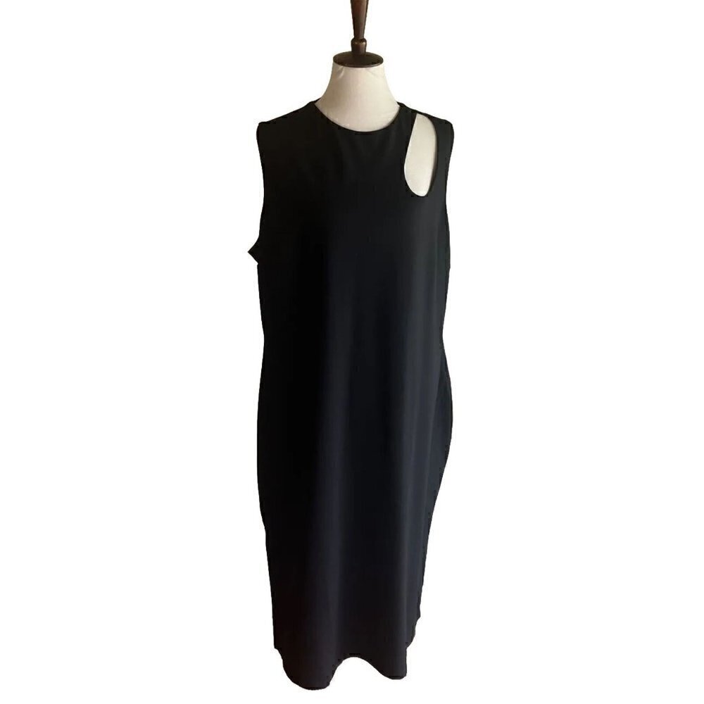 City Chic Peep Body Con Dress Black Cutout XL/22 NWT